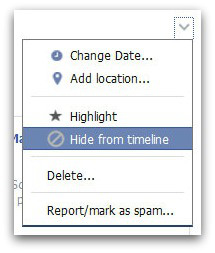Hide from timeline