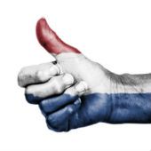 Image of Dutch citizen thumbs up courtesy of Shutterstock