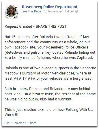 RPD FB post