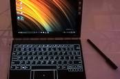 The Lenovo Yoga Book showing the virtual keyboard