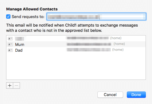 Manage Allowed Contacts