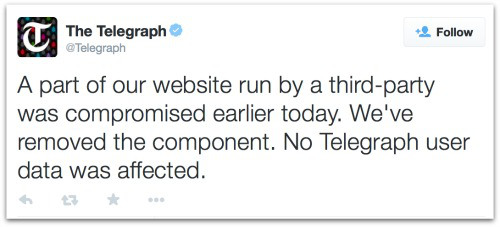 Telegraph tweet