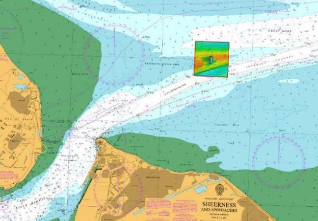 Extract from Admiralty chart of Sheerness. Crown copyright