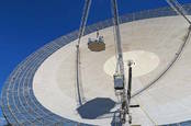 CSIRO's PAF being hoisted into position at Parkes