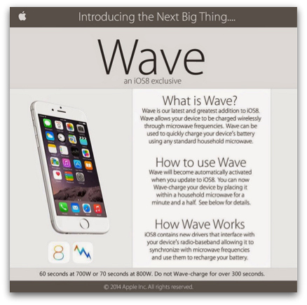 Bogus Apple Wave marketing materials