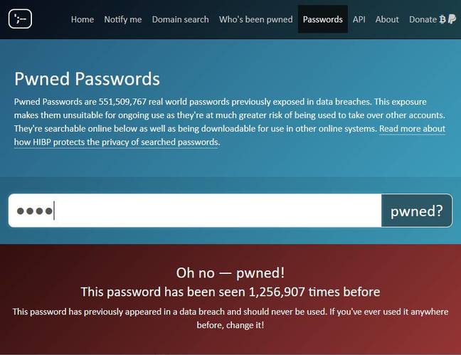 Common passwords have been leaked, this one over 1 million times