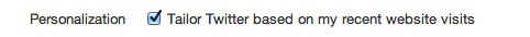 Twitter Personalization