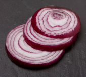Sliced onion. Image courtesy of Shutterstock.