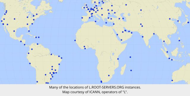 Карта dns серверов