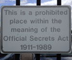 Official Secrets Act street sign