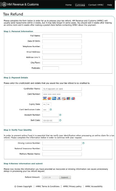 HMRC Phish site 2017