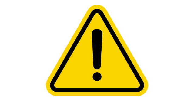 Warning sign. Image courtesy of Shutterstock.
