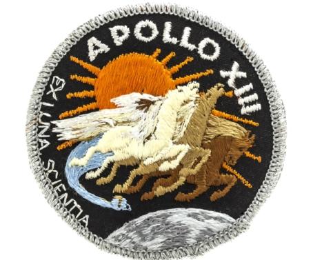Badge from the ill-fated Moon landing 11-17 April 1970 Image Source: Shutterstock
